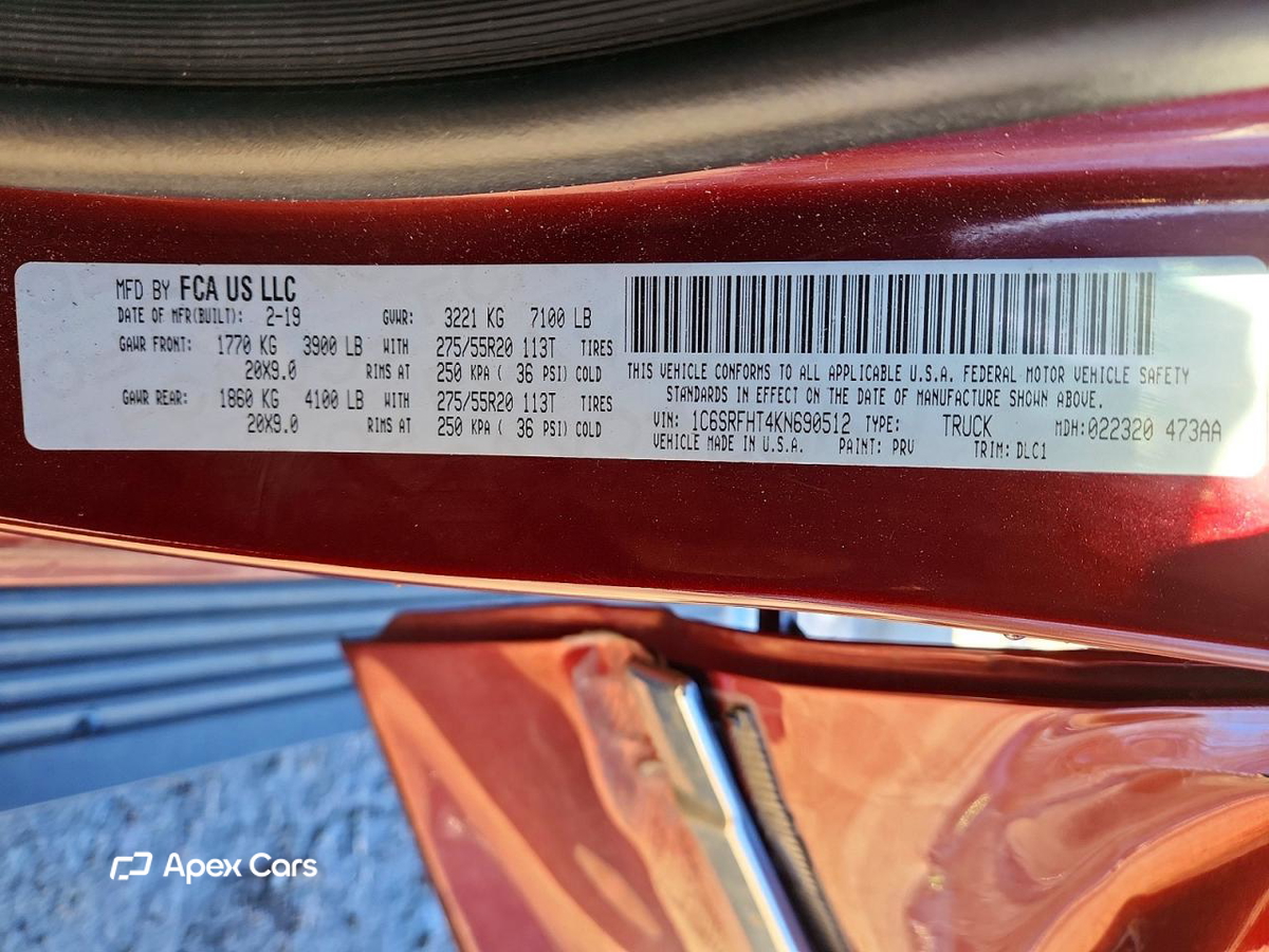 RAM 1500 2019