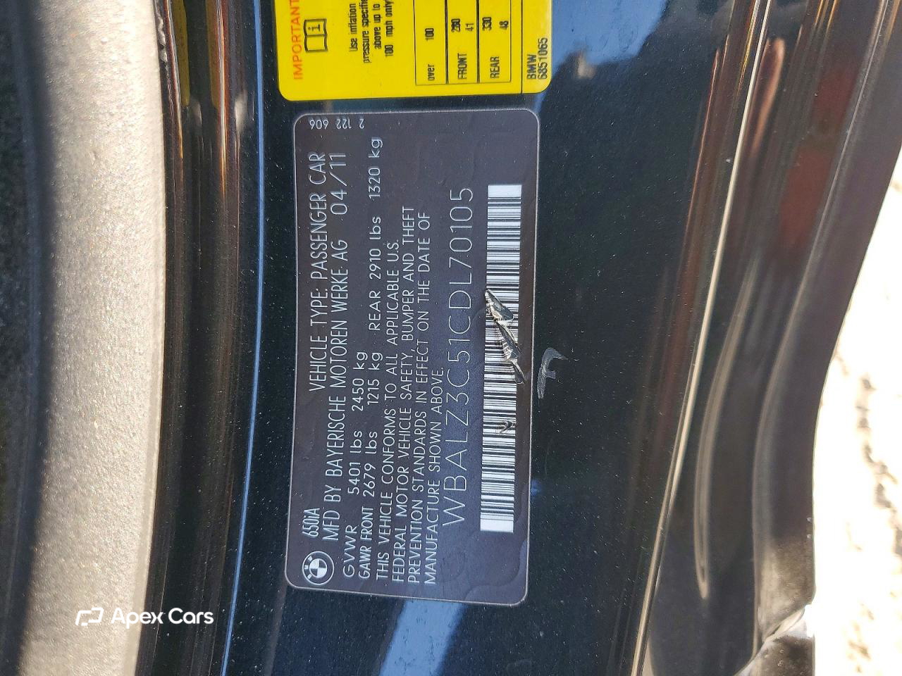 BMW Series 6 2012
