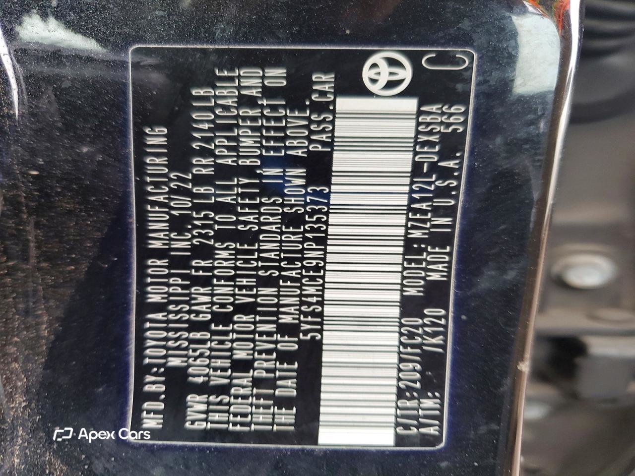 Toyota Corolla 2022