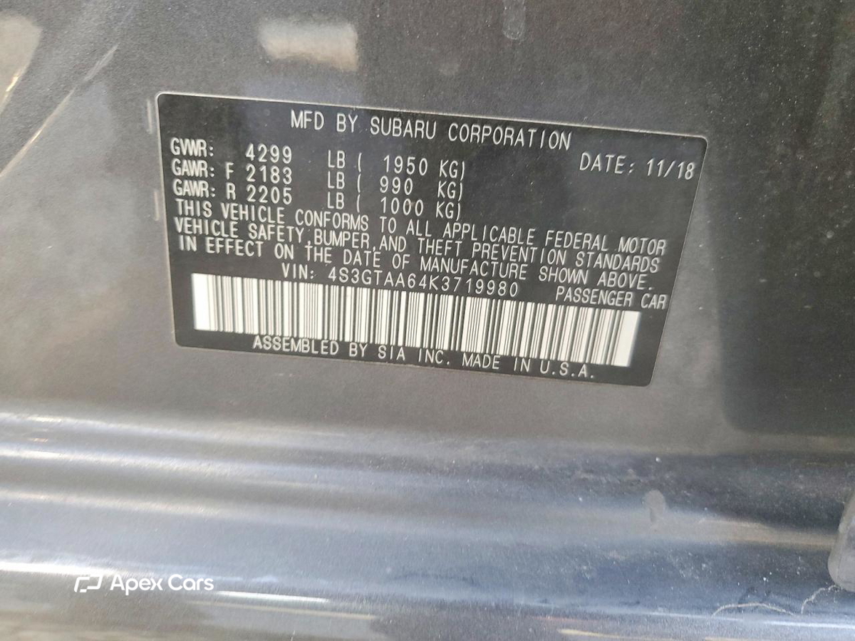 Subaru Impreza 2019