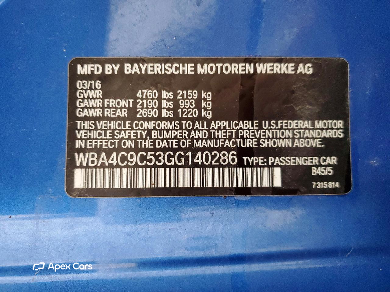 BMW Series 4 2016