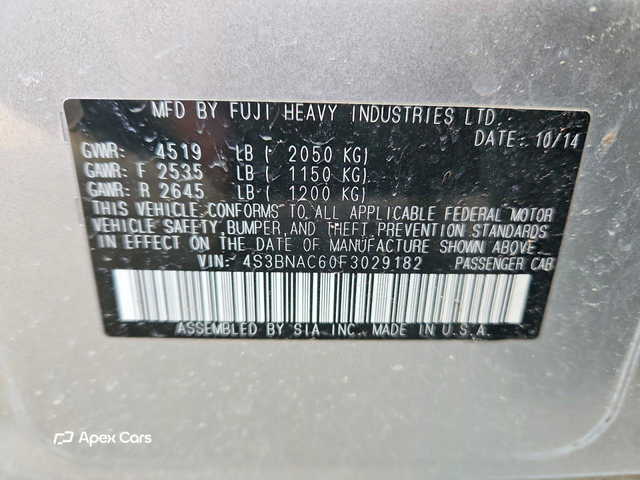 Subaru Legacy 2015
