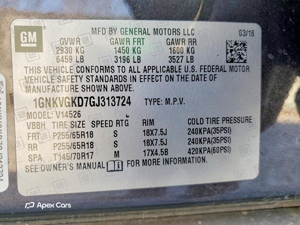 Chevrolet Traverse 2016