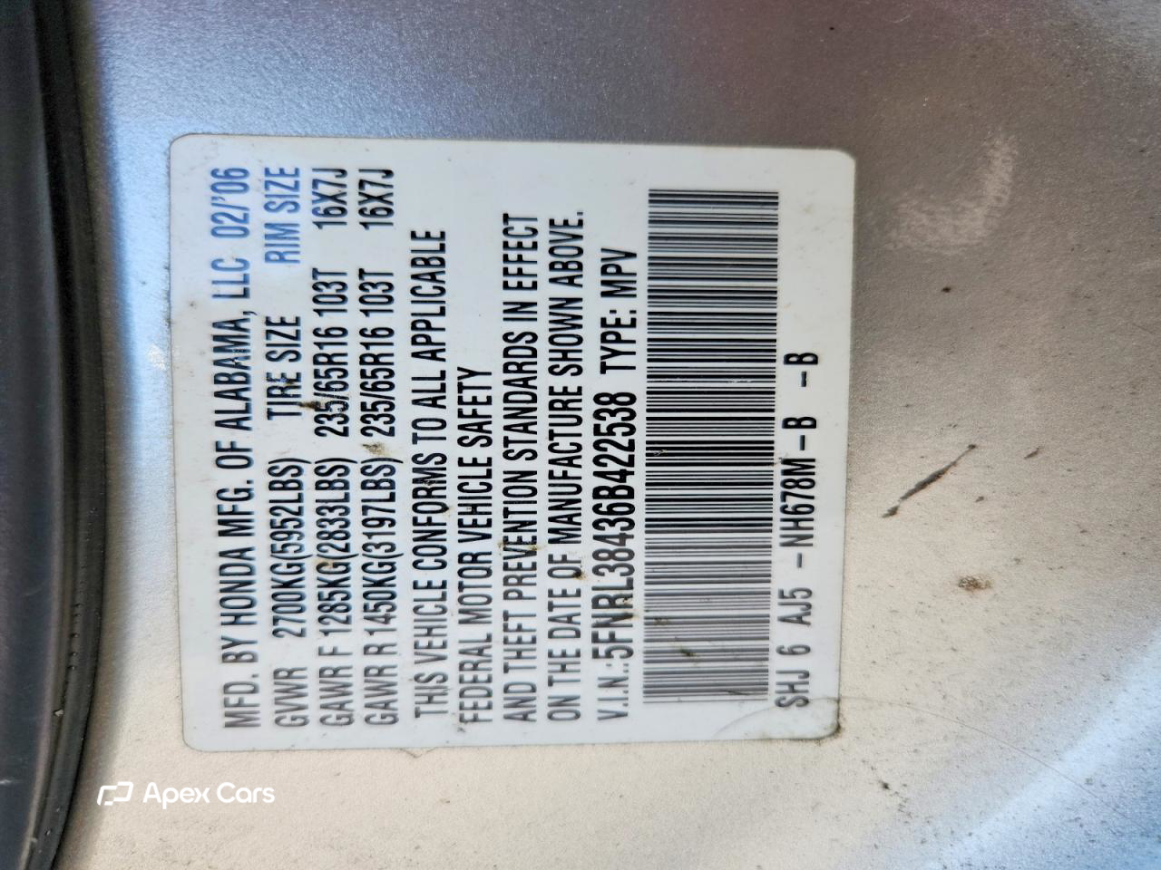 Honda Odyssey 2006