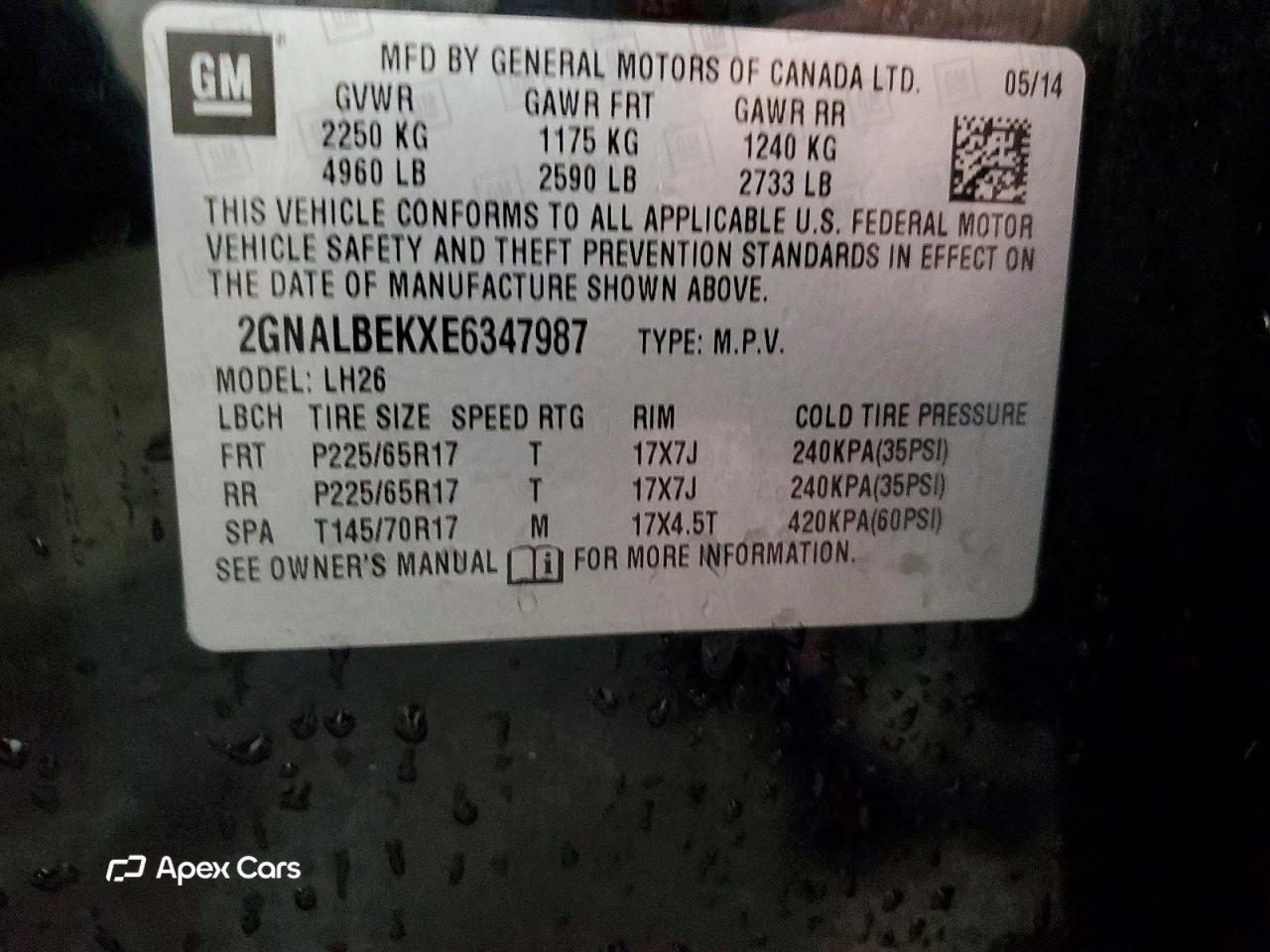 Chevrolet Equinox 2014