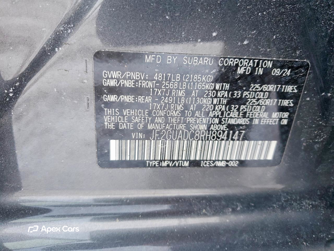 Subaru XV 2024