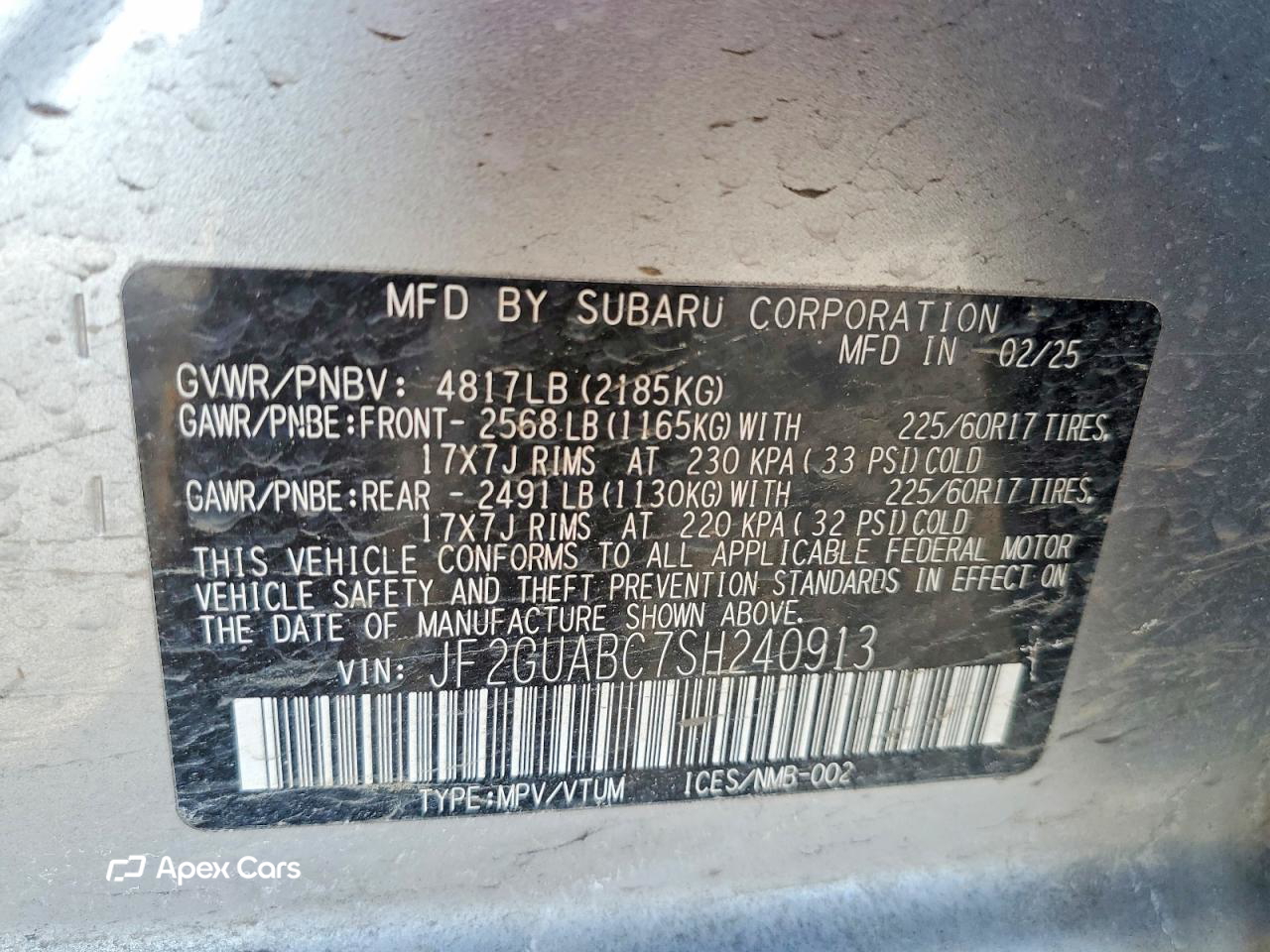 Subaru XV 2025