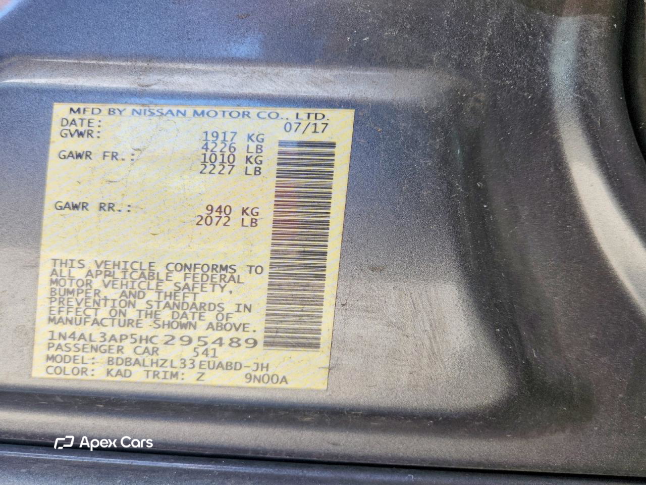 Nissan Altima 2017