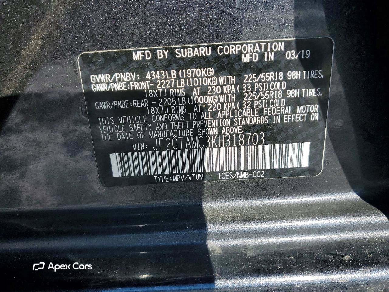 Subaru XV 2019