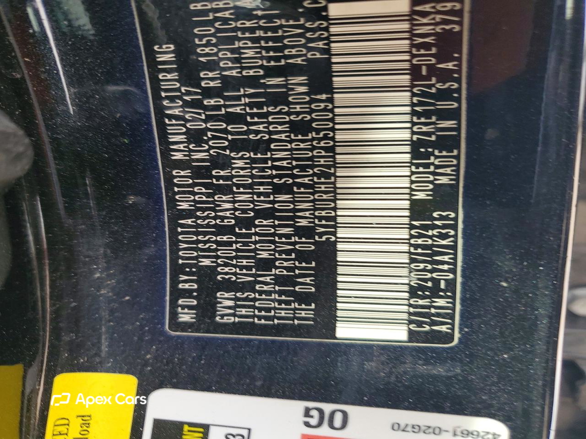 Toyota Corolla 2017