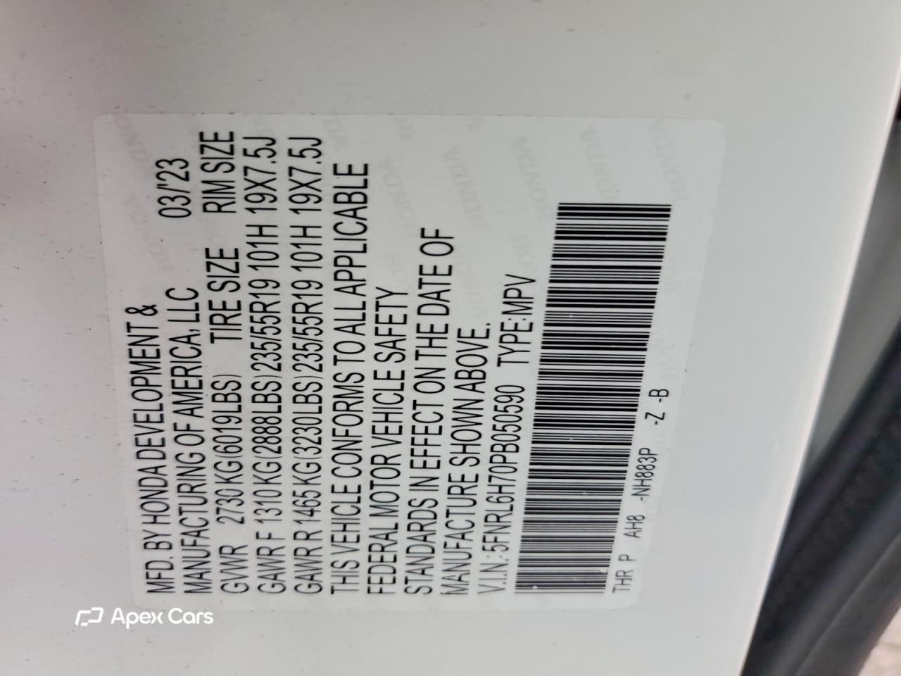 Honda Odyssey 2023
