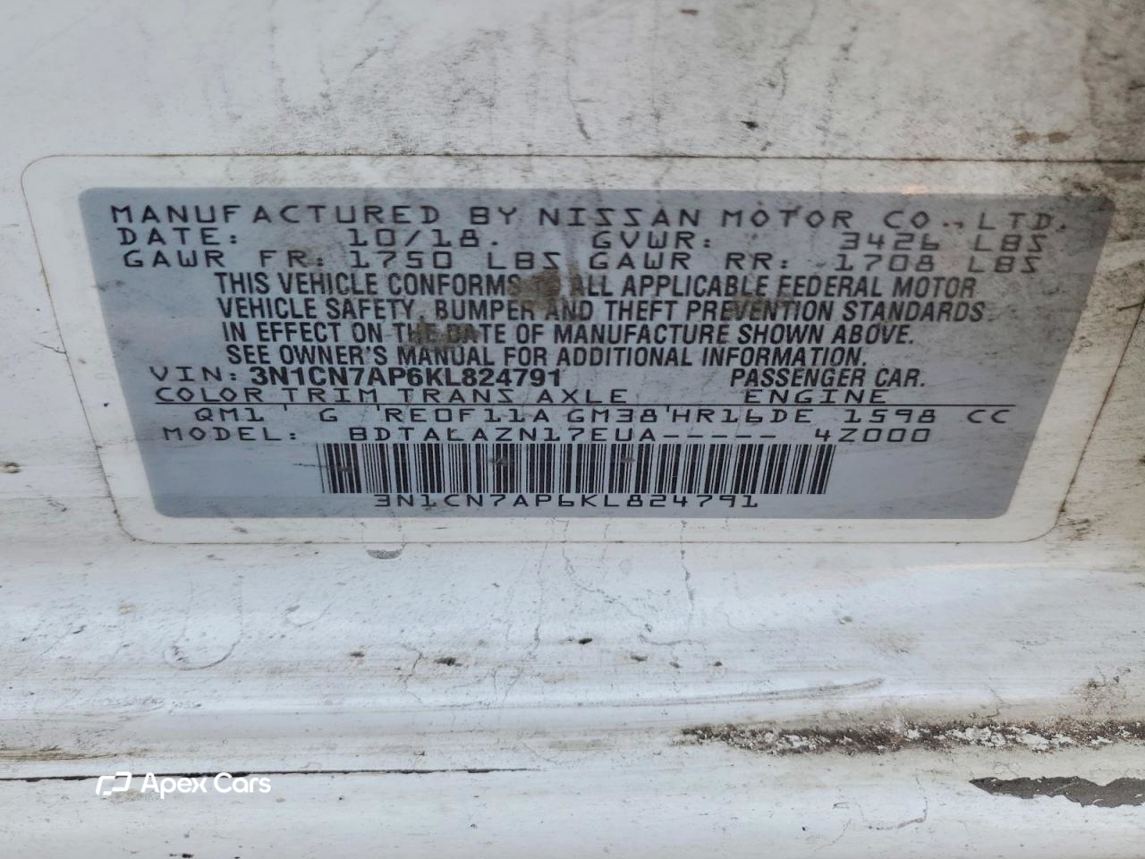 Nissan Versa 2019
