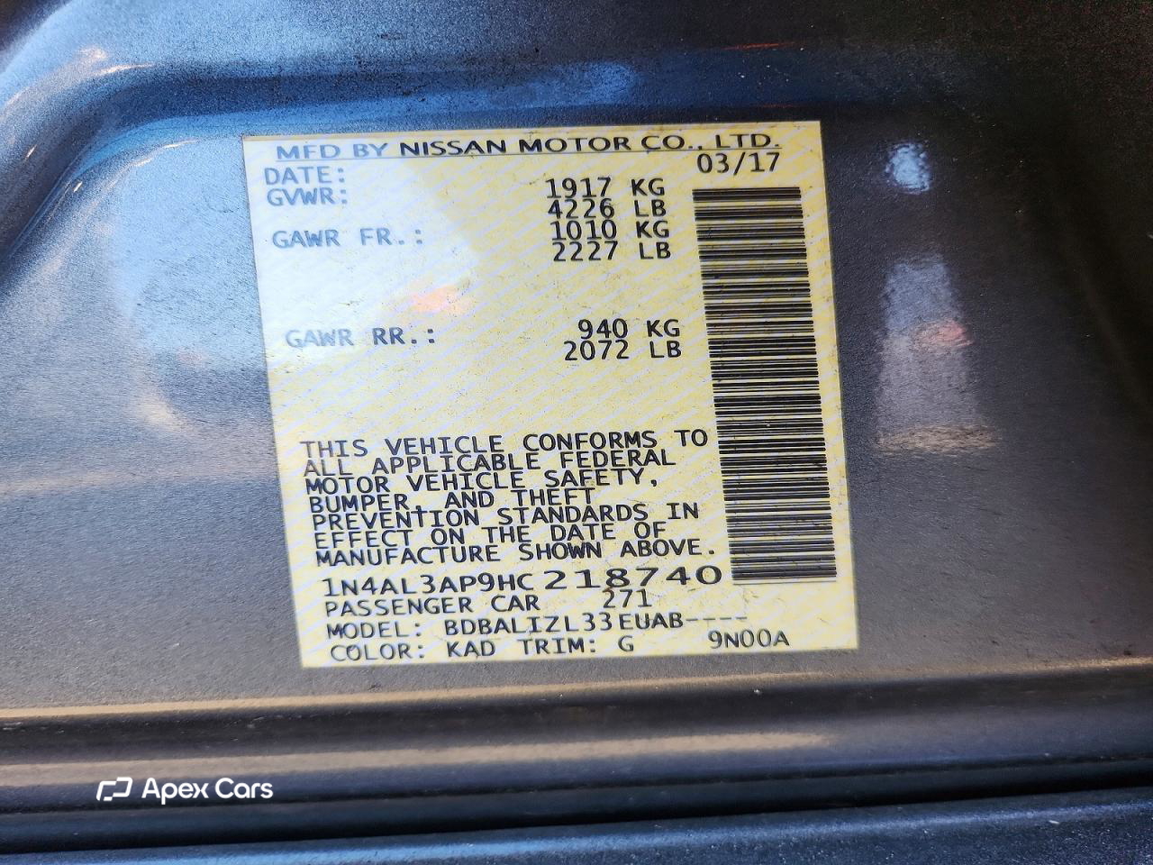 Nissan Altima 2017