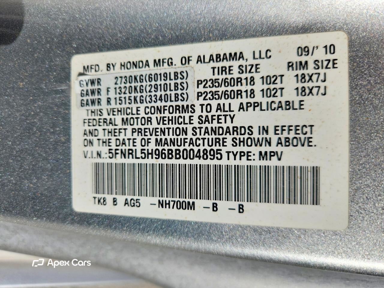 Honda Odyssey 2011