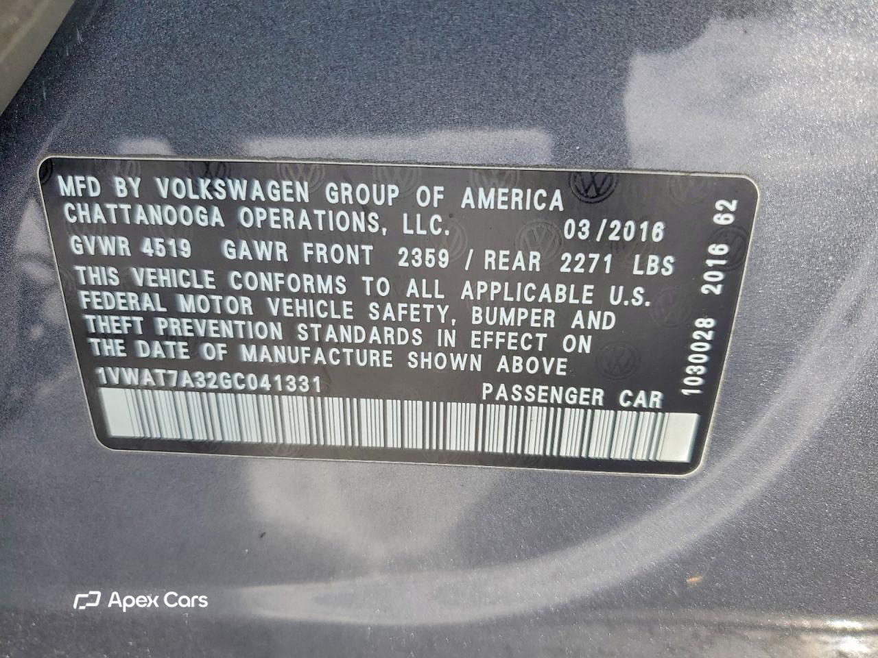 Volkswagen Passat 2016