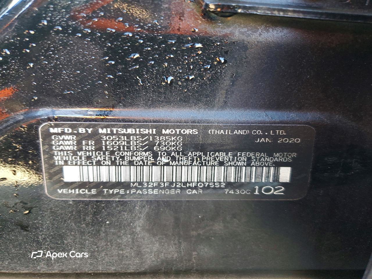 Mitsubishi Mirage 2020