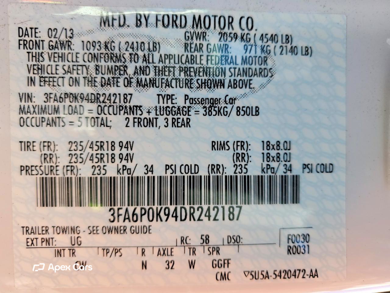 Ford Fusion 2013
