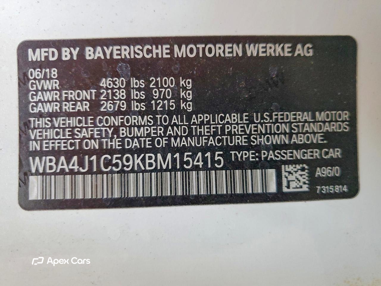 BMW Series 4 2019