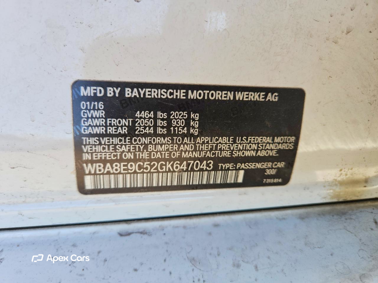 BMW Series 3 2016