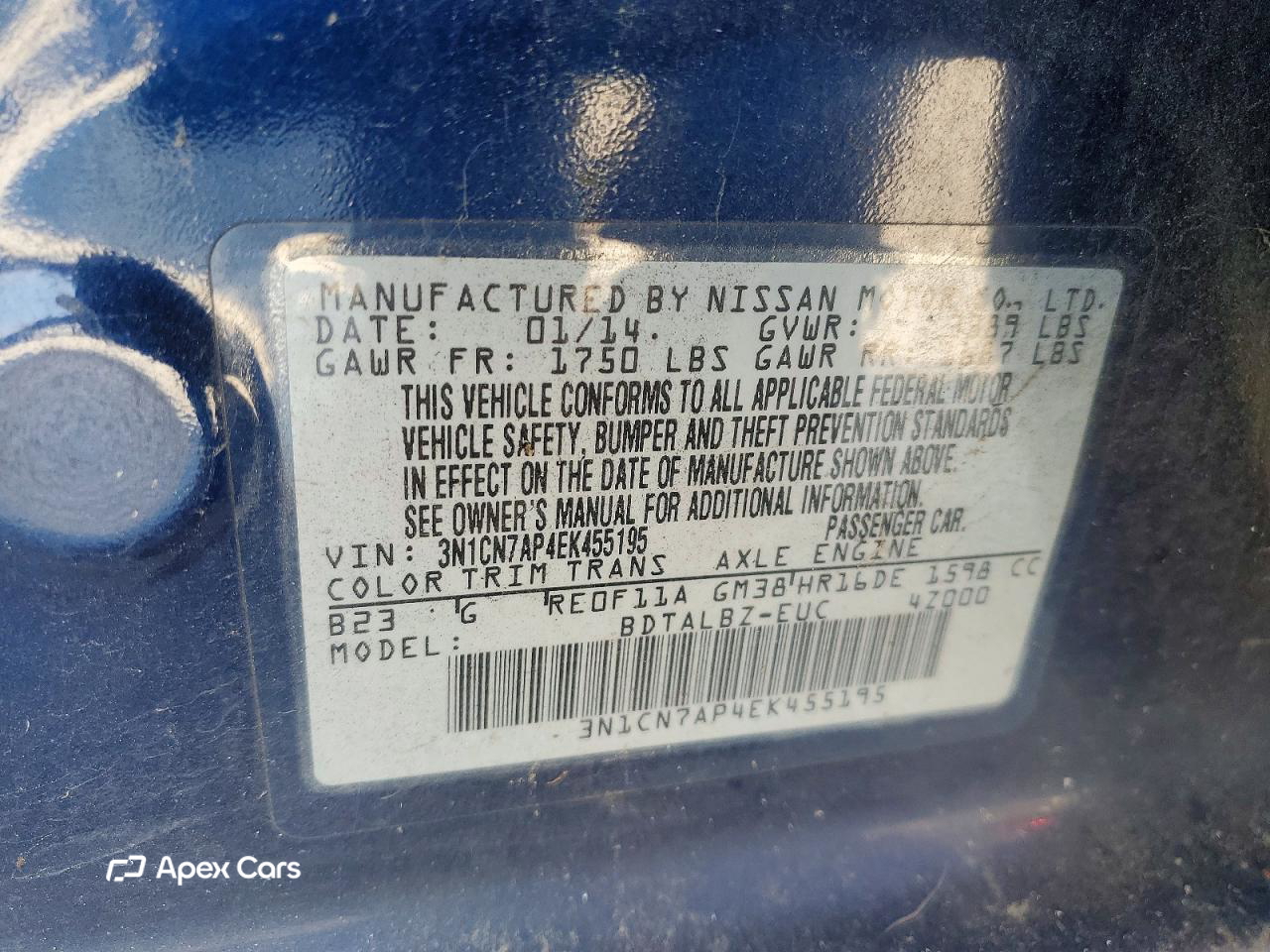 Nissan Versa 2014