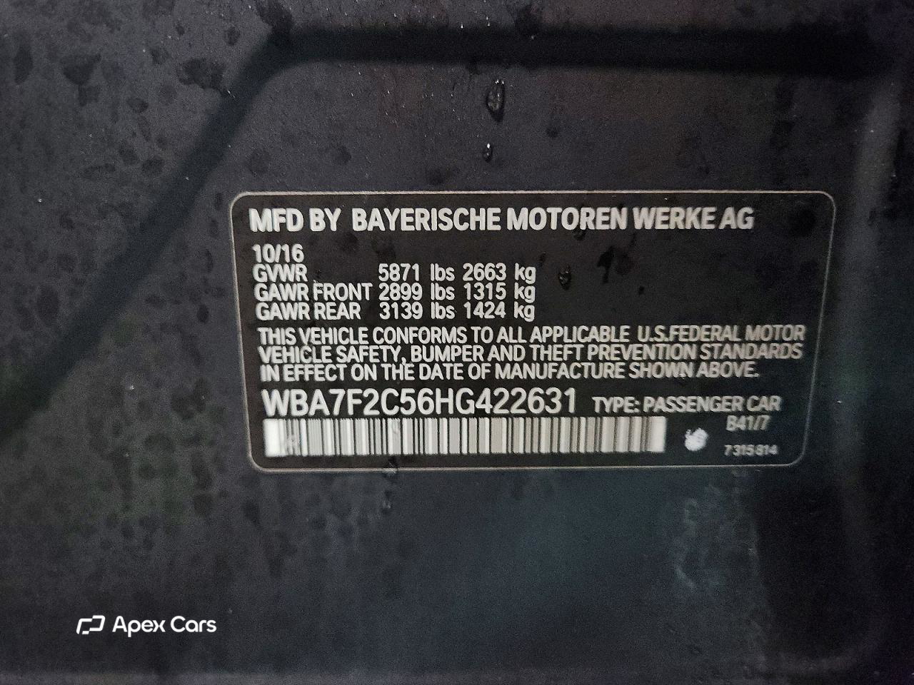 BMW Series 7 2017