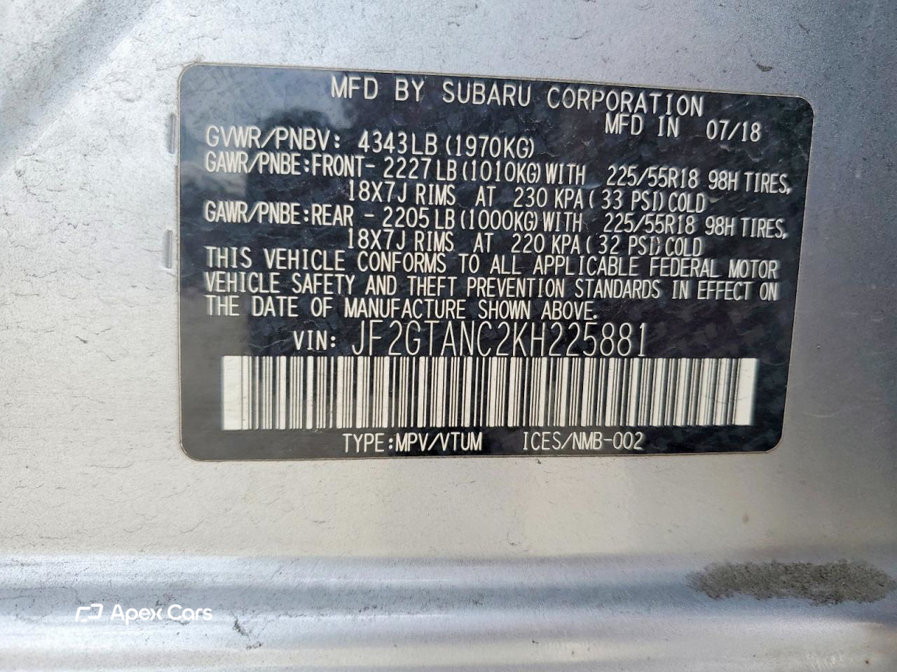 Subaru XV 2019