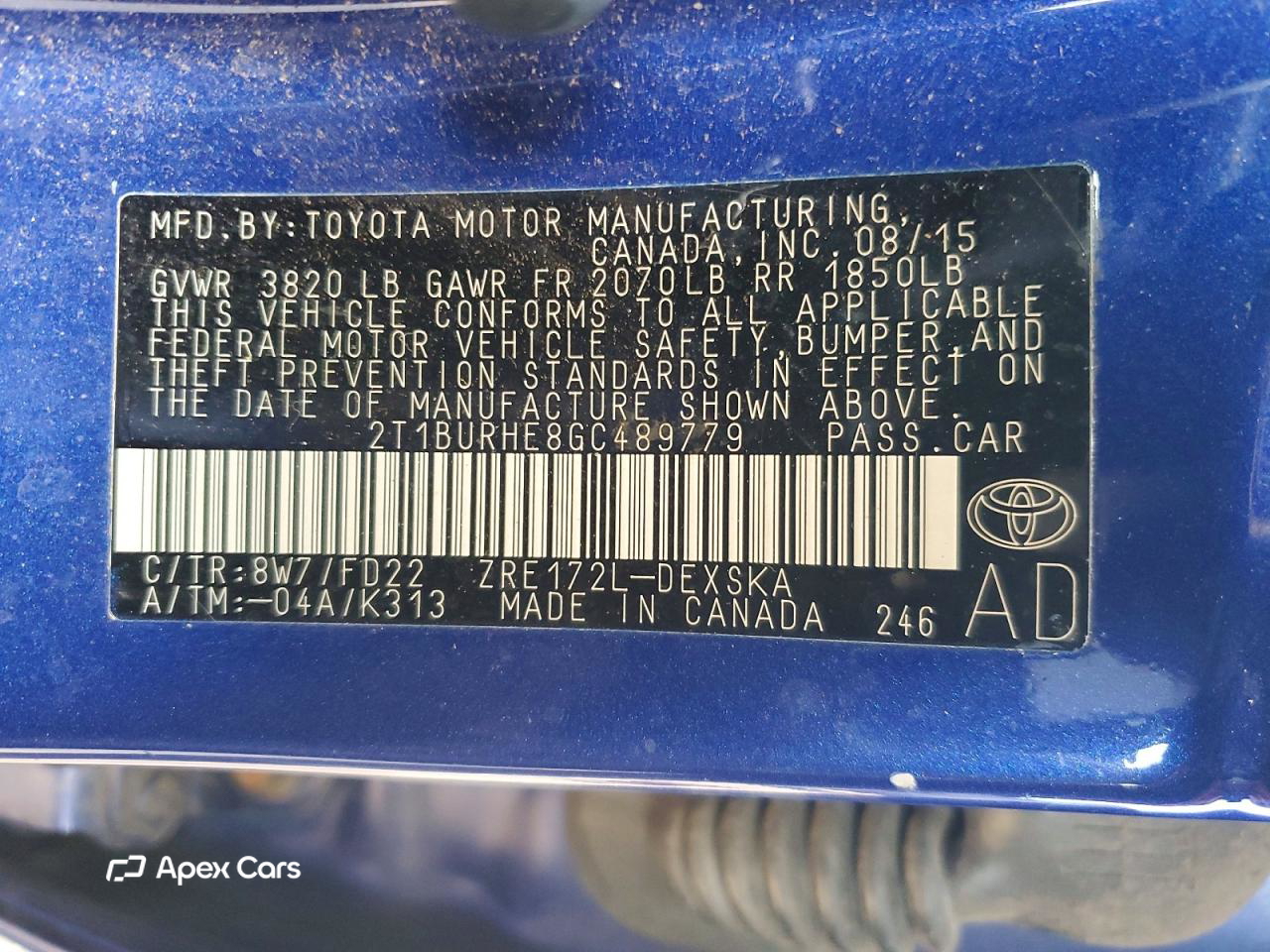 Toyota Corolla 2016