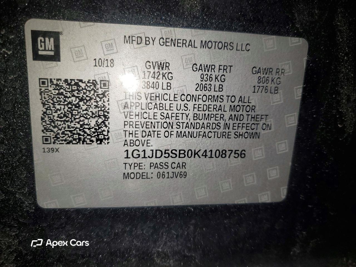 Chevrolet Sonic 2019