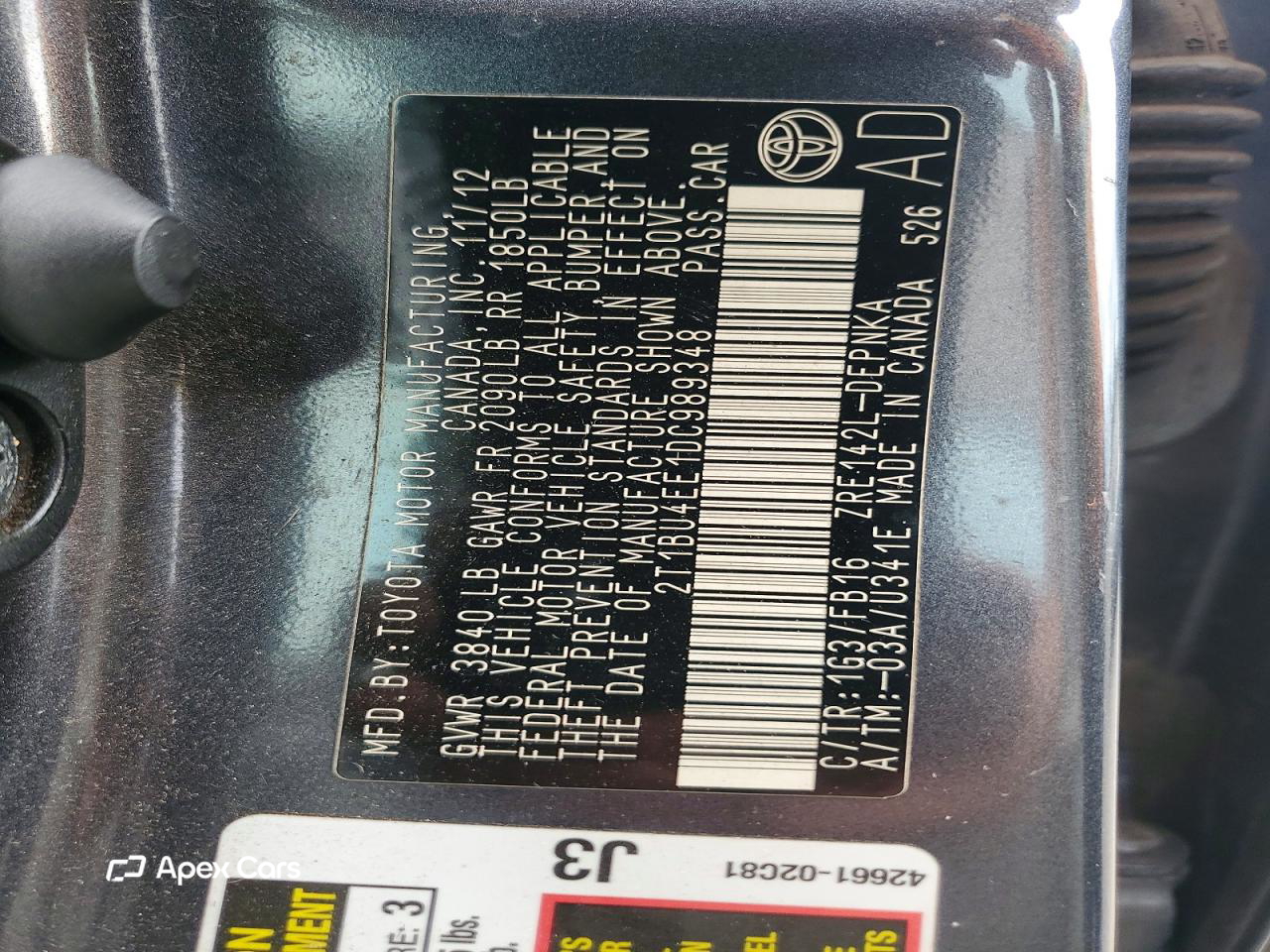 Toyota Corolla 2013
