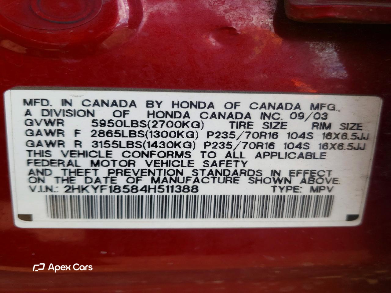 Honda Pilot 2004