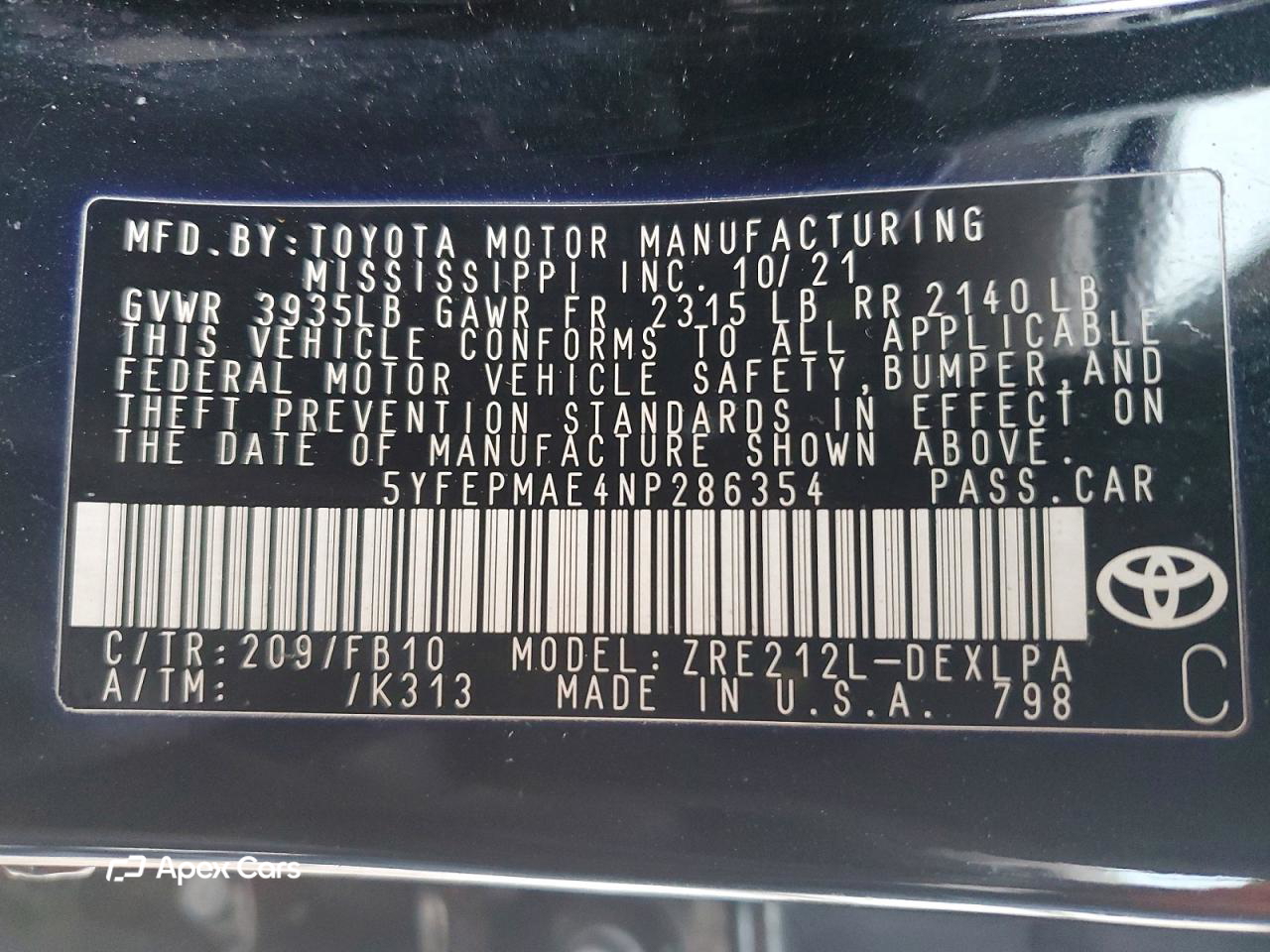 Toyota Corolla 2022