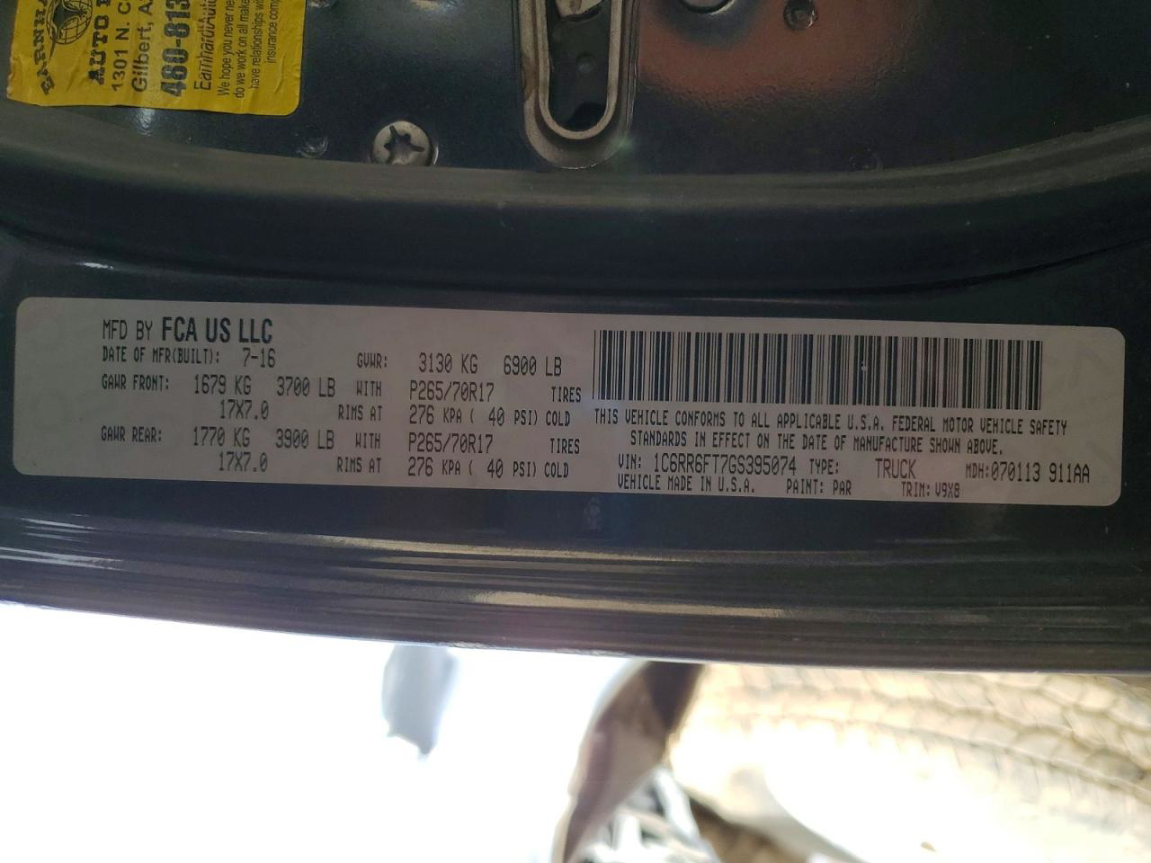 RAM 1500 2016