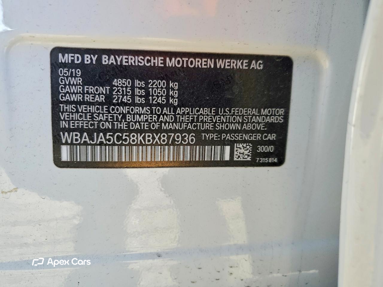 BMW Series 5 2019