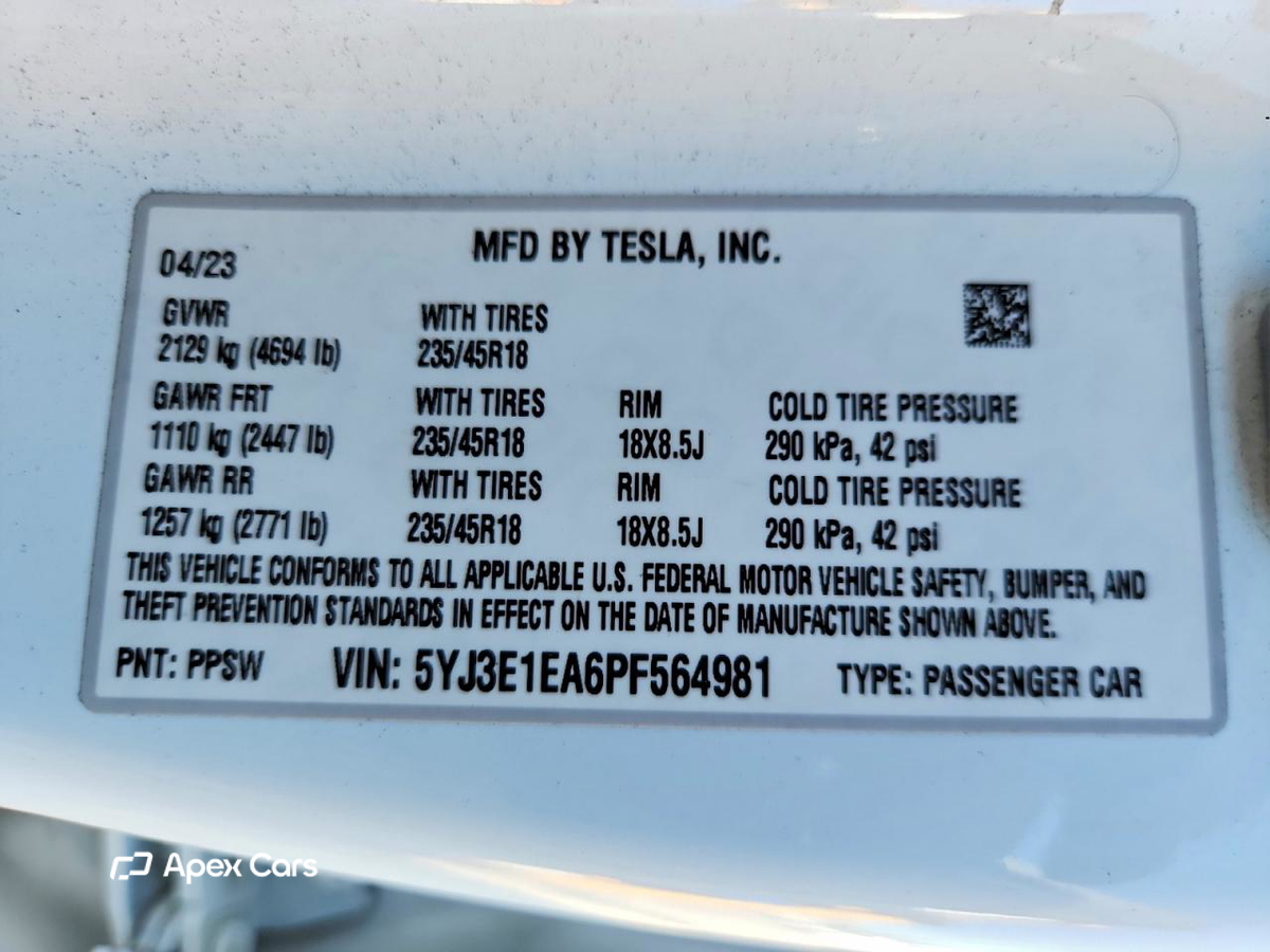 Tesla Model 3 2023