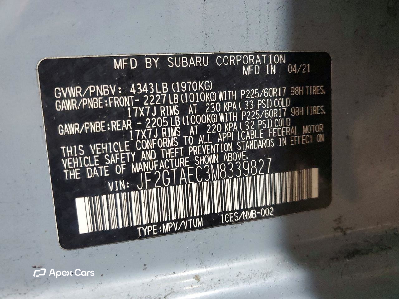 Subaru XV 2021