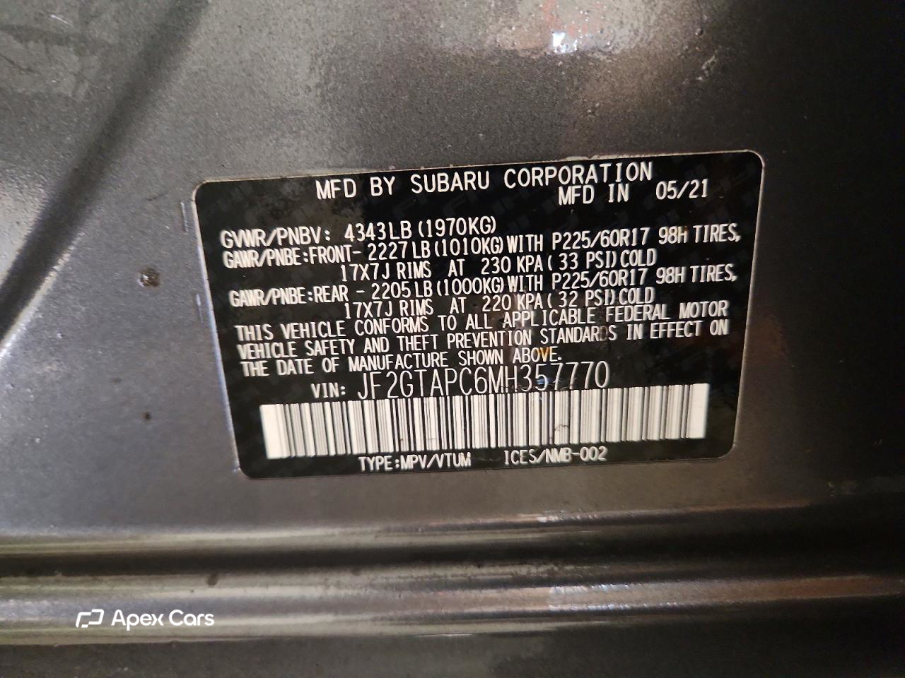 Subaru XV 2021