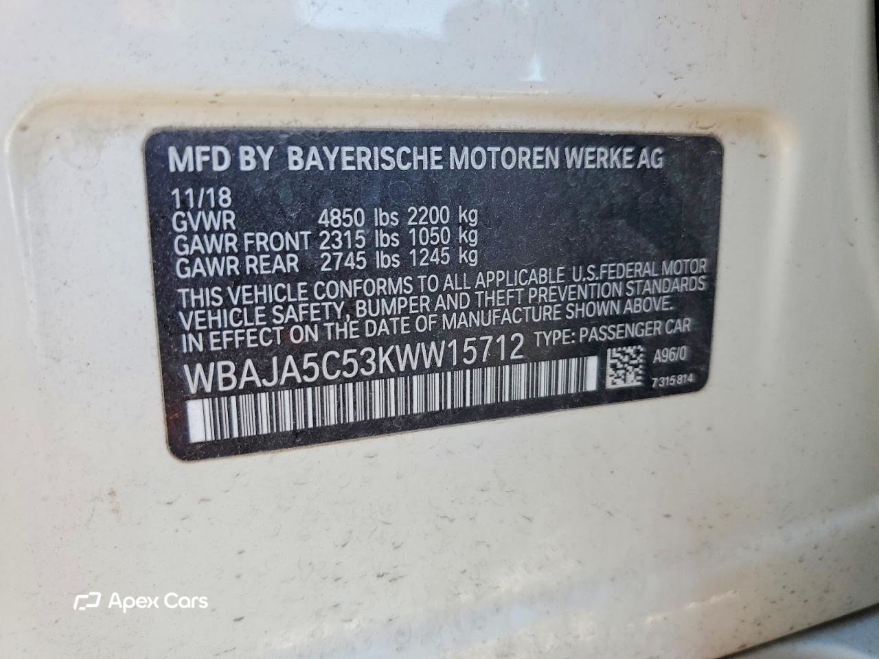 BMW Series 5 2019