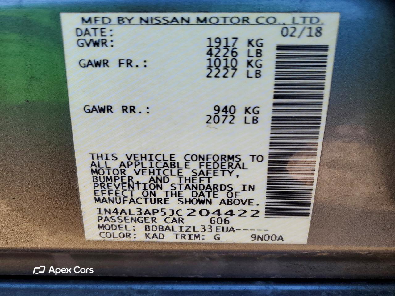 Nissan Altima 2018