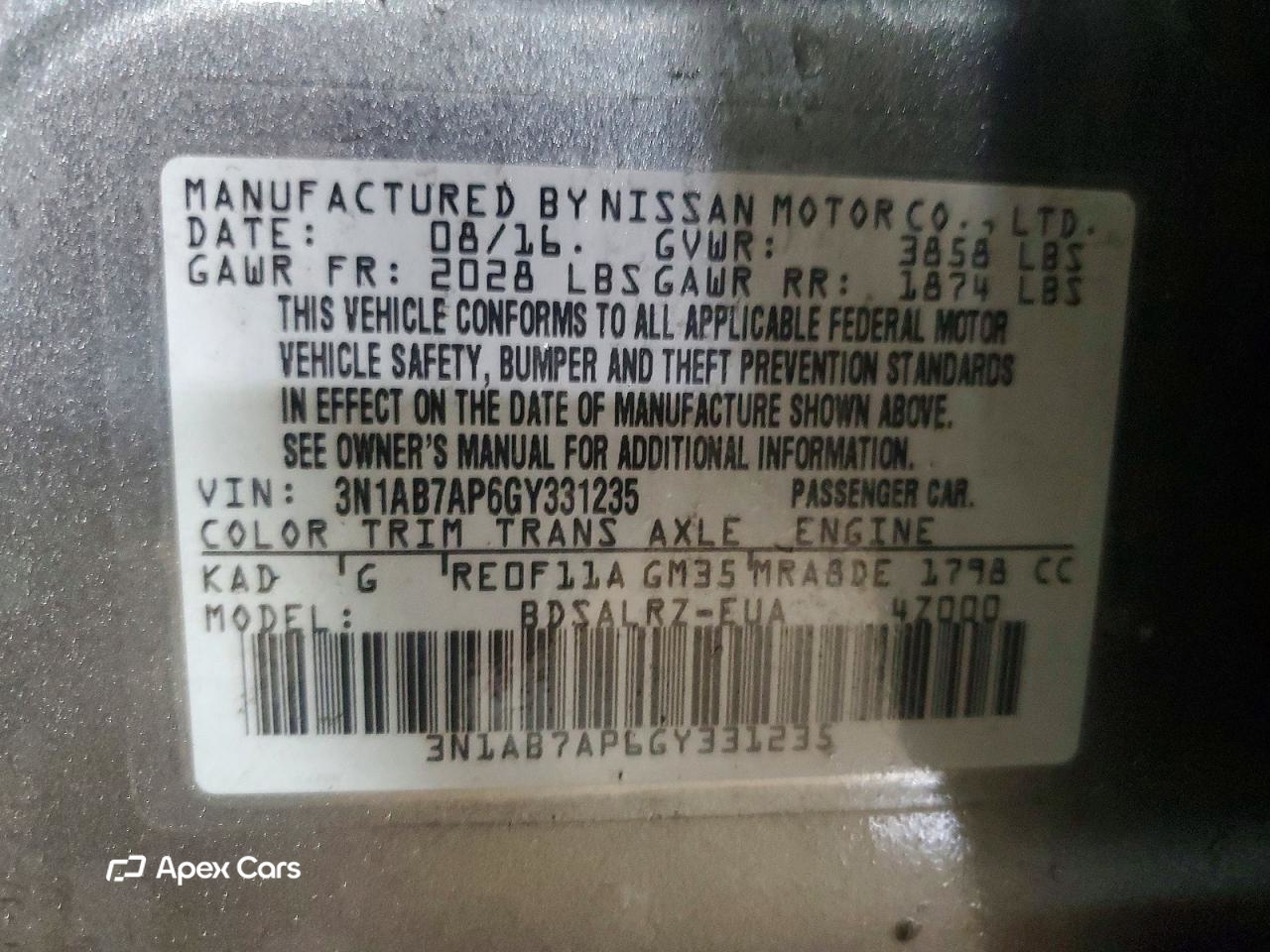 Nissan Sentra 2016