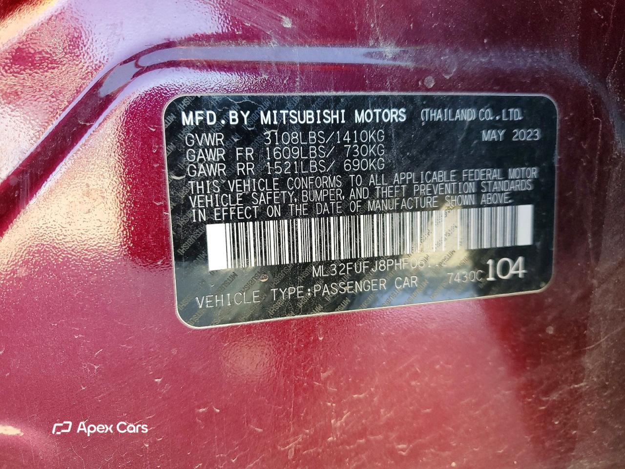 Mitsubishi Mirage 2023