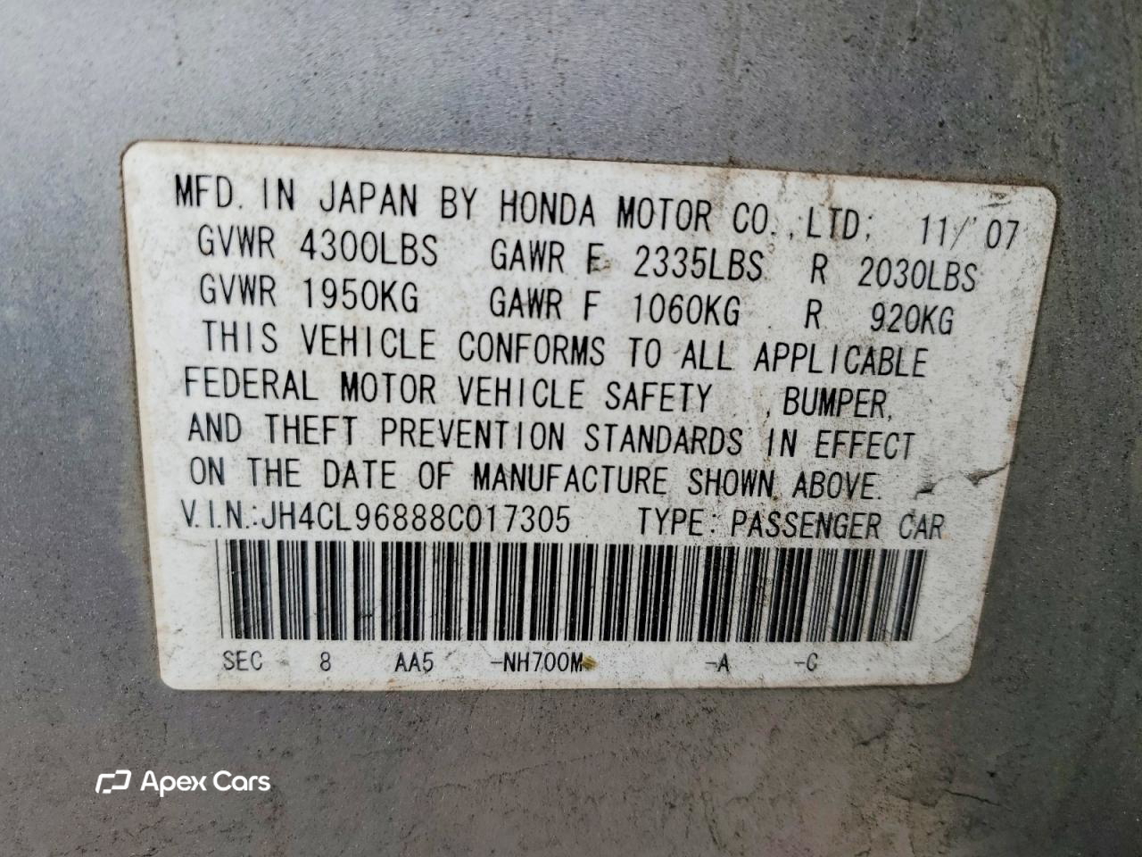 Acura TSX 2008