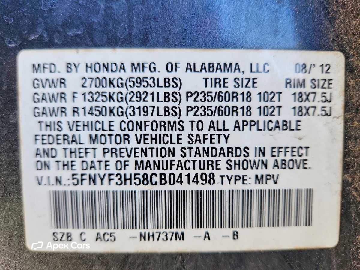 Honda Pilot 2012