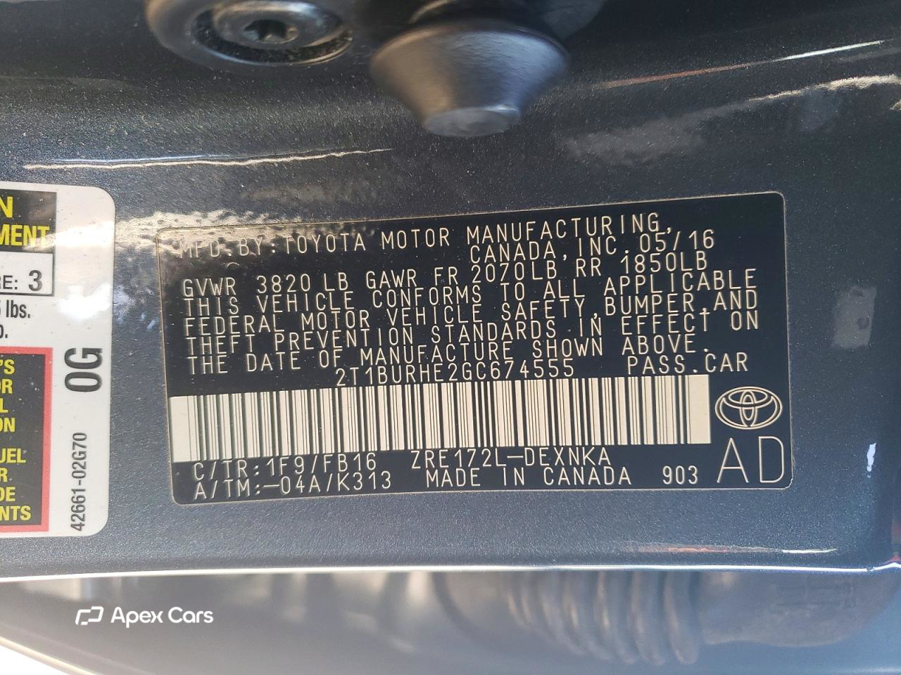 Toyota Corolla 2016