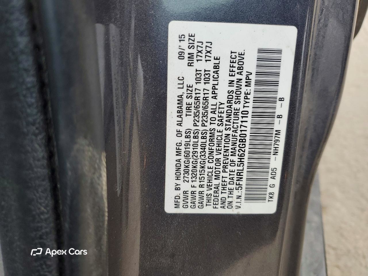 Honda Odyssey 2016