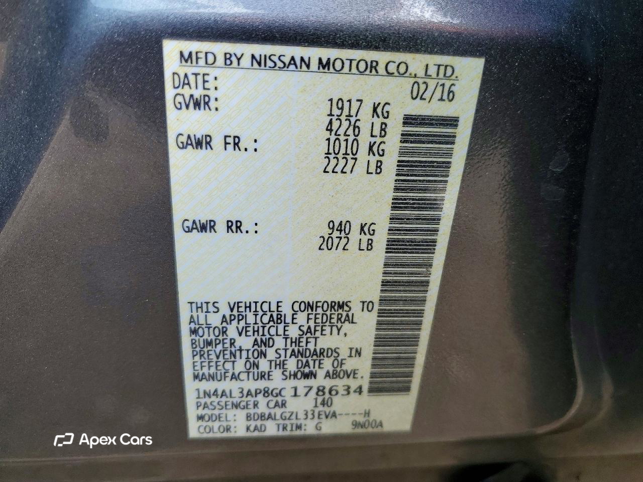 Nissan Altima 2016