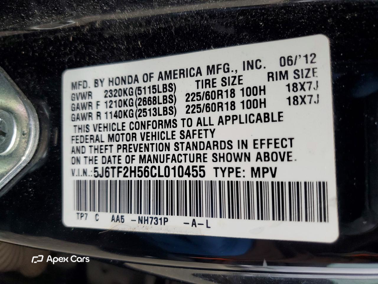 Honda Crosstour 2012