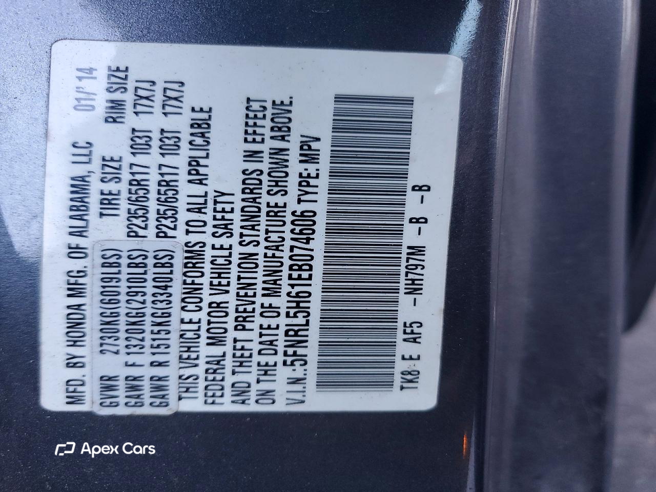 Honda Odyssey 2014