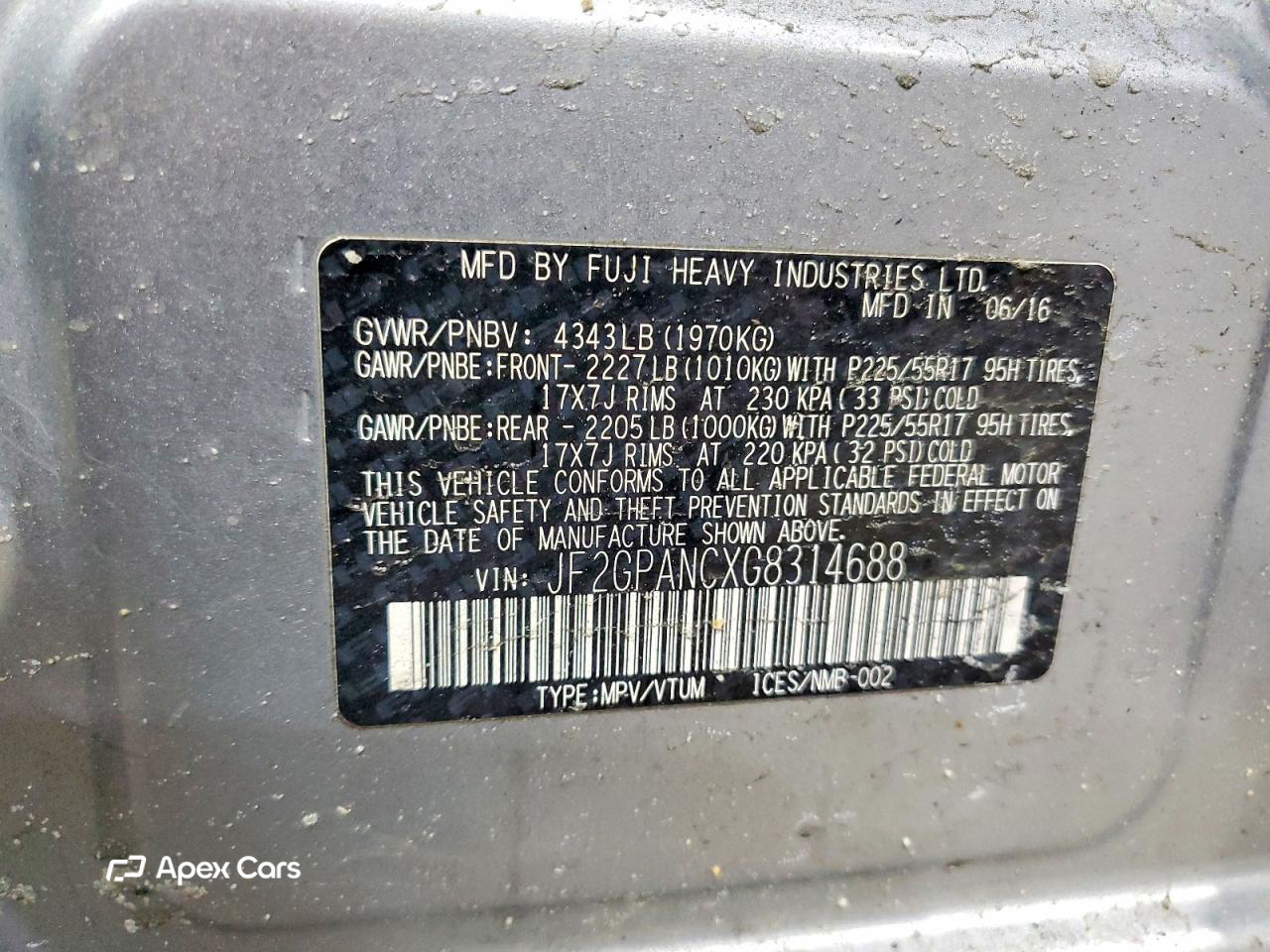 Subaru XV 2016
