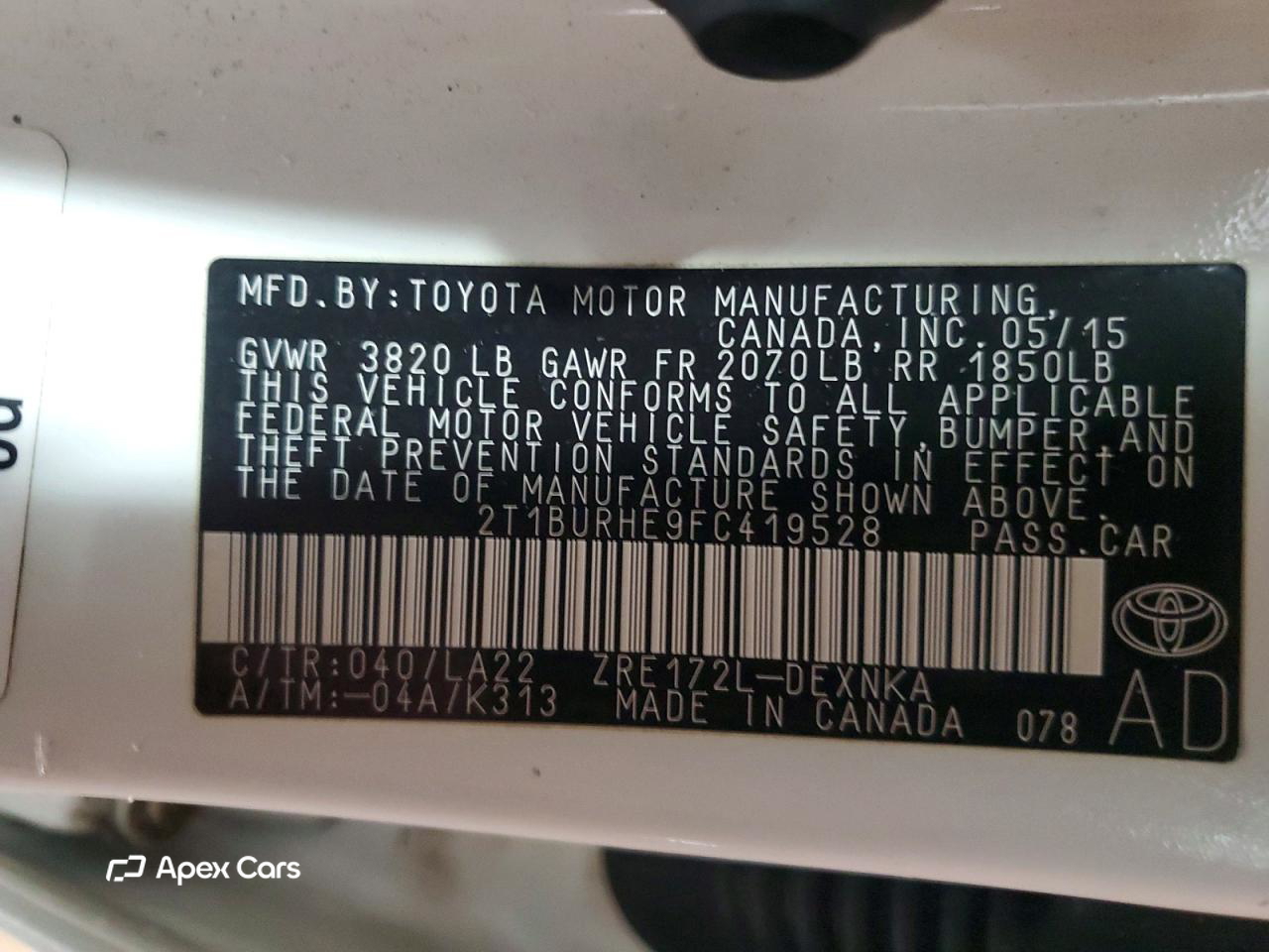Toyota Corolla 2015