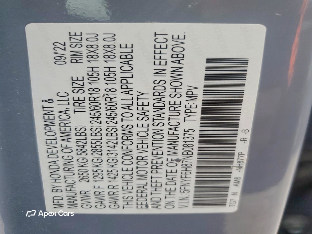 Honda Pilot 2022